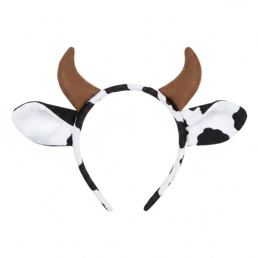Black and White Cow Ear Headbands - Whimsical Farmhouse and Halloween Seasonal Decor Accent — wholesale Seasonal & Holiday by the case