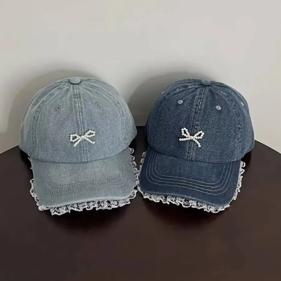 Lace Brim Sweet Baseball Cap For Women's - Assorted — wholesale Apparel & Accessories by the case