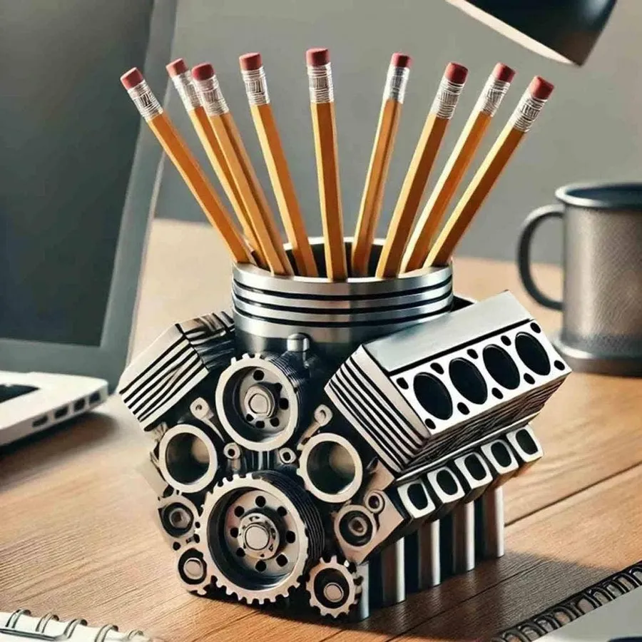 Engine Resin Pen Holder – Unique Desk Organizer — wholesale Stationery & Office by the case