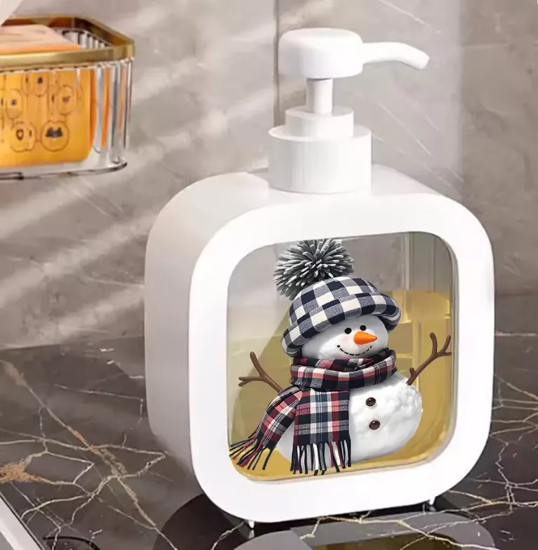 Glass Snowman Soap Pump Dispenser for Kitchen/Bath — wholesale Beauty & Personal Care by the case