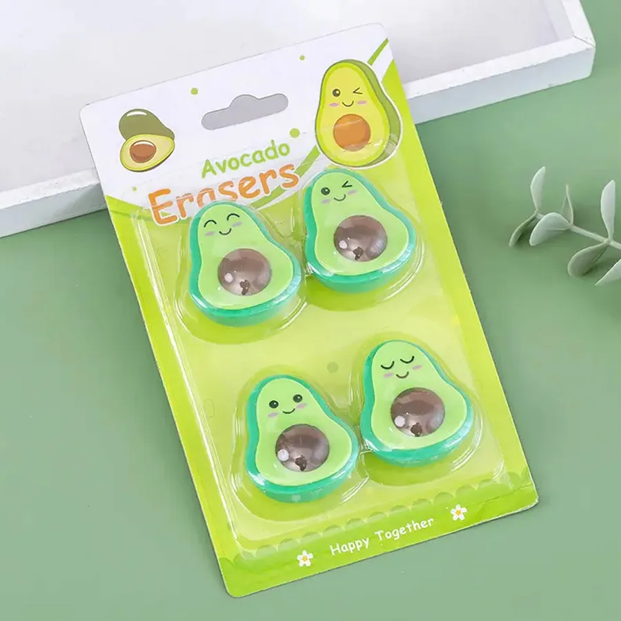 Avocado Fruit Pencil Eraser For School Kids In Bulk — wholesale Stationery & Office by the case
