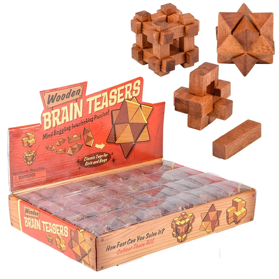 Wooden Brain Teasers Toys For Kids — wholesale Toys & Games by the case