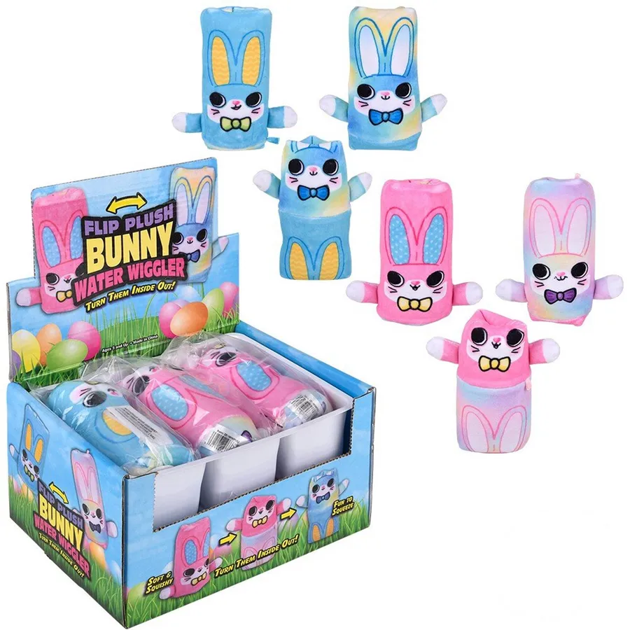 Cute Bunny Plush Water Wiggler Kids Toy- Assorted — wholesale Plush & Squishies by the case