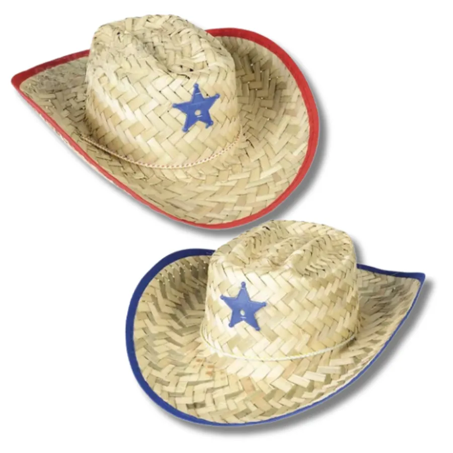 Straw Cowboy Sheriff Hat — wholesale Apparel & Accessories by the case