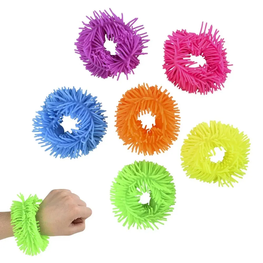 Stretchy Stringed Fuzzy Band Bracelet - Assorted — wholesale Apparel & Accessories by the case
