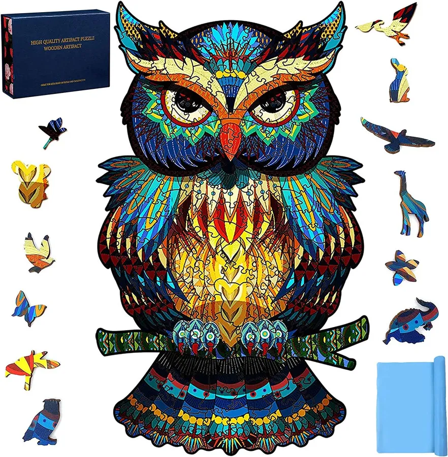 Modern Wooden Geometric Jigsaw Puzzle | Mindfulness Gift — wholesale Toys & Games by the case