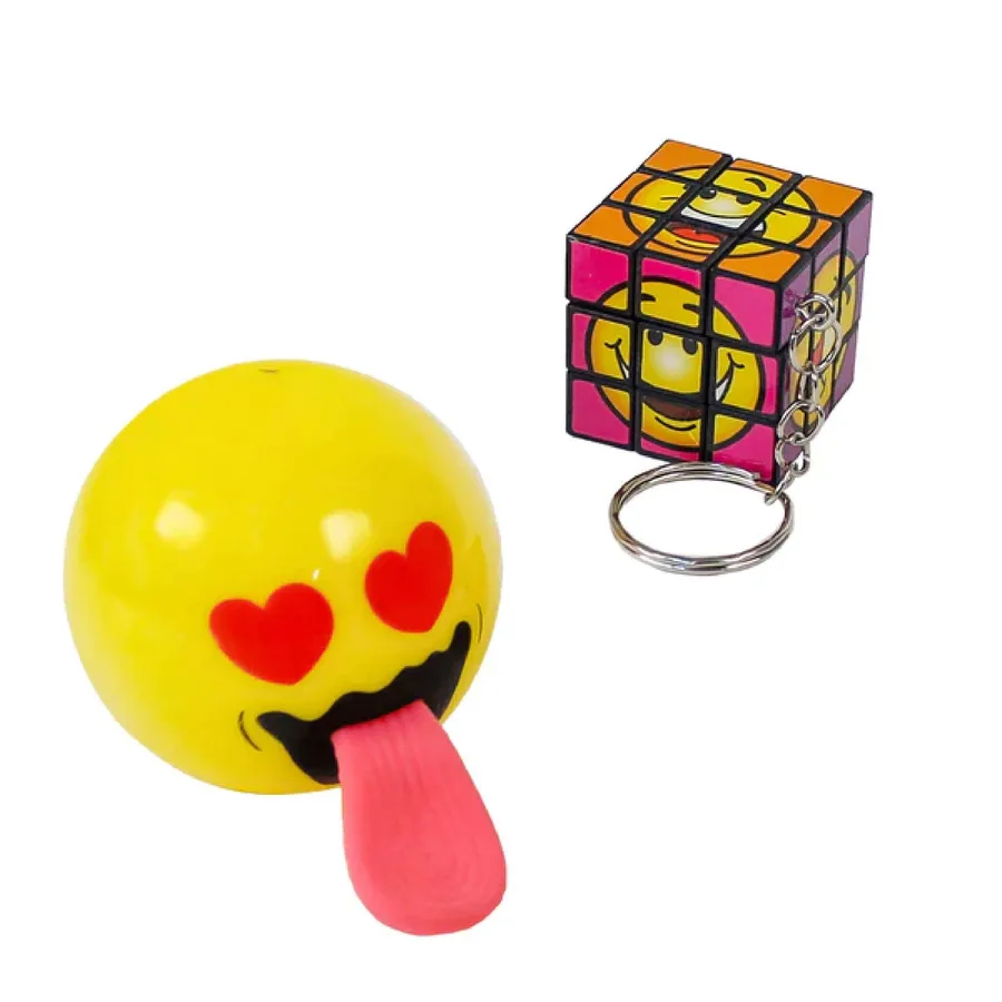 Stretchy Ball and Puzzle Cube Keychain — wholesale Keychains & Charms by the case