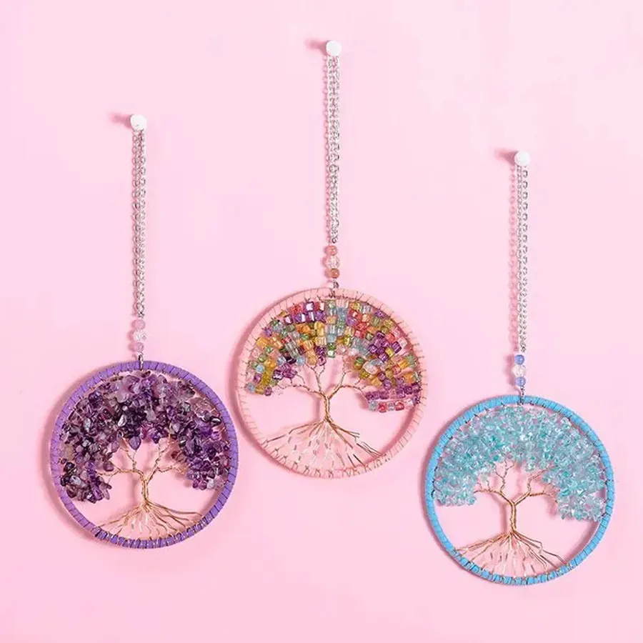 Hanging Crystal Pendant Ornament Dreamcatcher — wholesale Home & Décor by the case