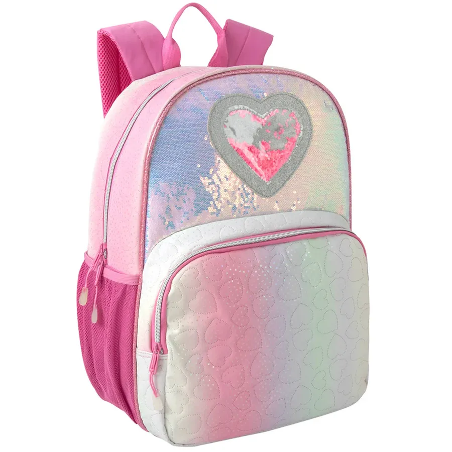 Pink Heart Quilted Back To School Girls Bags — wholesale Bags & Backpacks by the case