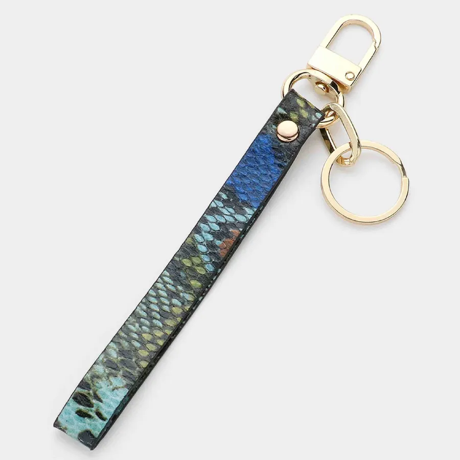 Snake Skin Leather Keychain In Bulk — wholesale Keychains & Charms by the case