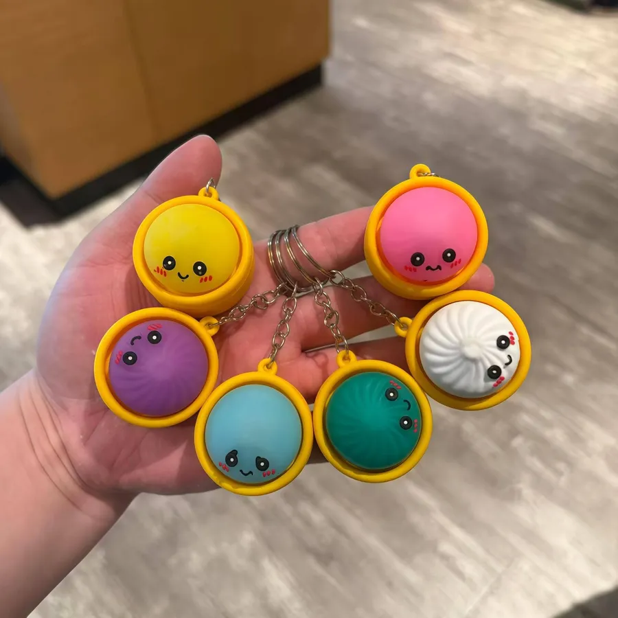 Fidget Dumpling Keychains Toy For Kids - Assorted — wholesale Fidgets & Sensory by the case