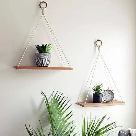 Handicraft Macrame Hanging Shelves for Home Decore — wholesale Home & Décor by the case