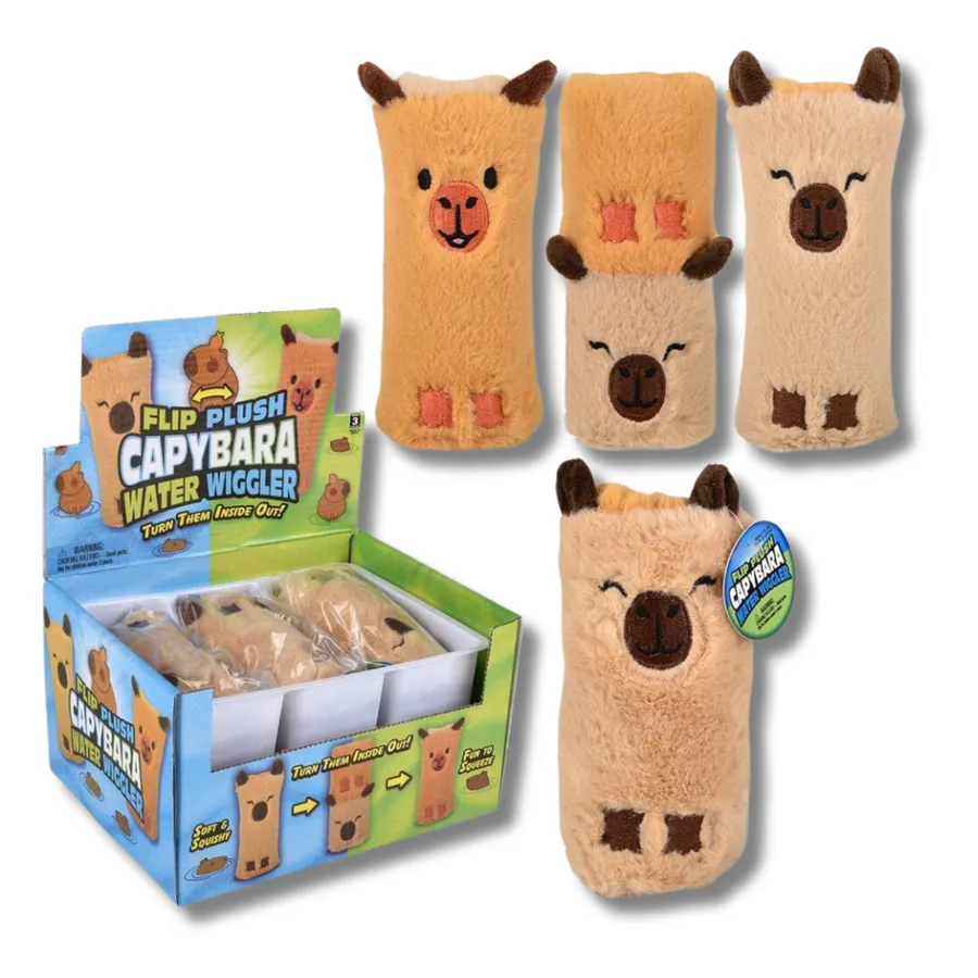Squishy Capybara Plush Water Wiggler - Fidget Sensory Toy for Kids, Assorted — wholesale Fidgets & Sensory by the case