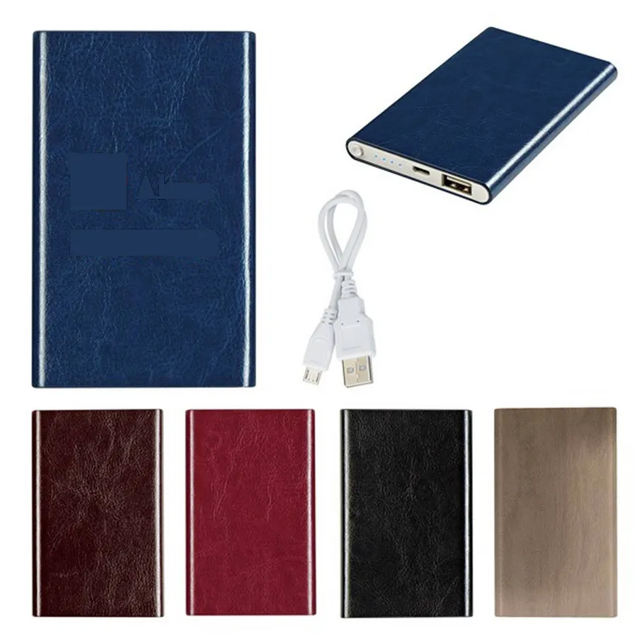 Leatherette Slim Power Bank- Assorted — wholesale Tech & Gadgets by the case