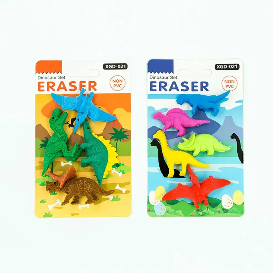 Dinosaur Erasers Set For Schooling Kids Christmas — wholesale Seasonal & Holiday by the case
