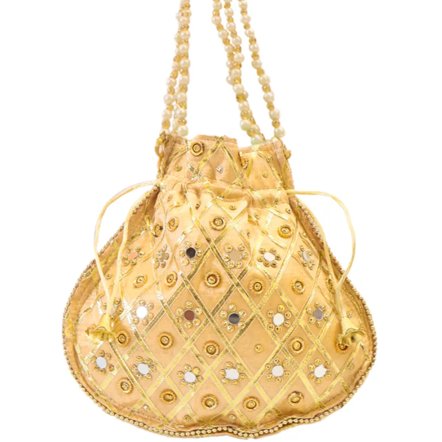 Beautiful Handcrafted Satin Potli Bag — wholesale Bags & Backpacks by the case