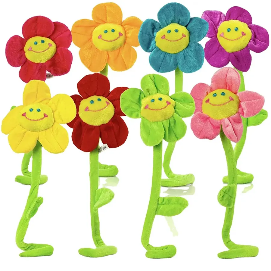 Plush Flower Toy With Bendable Stems for Kids - Assorted — wholesale Plush & Squishies by the case
