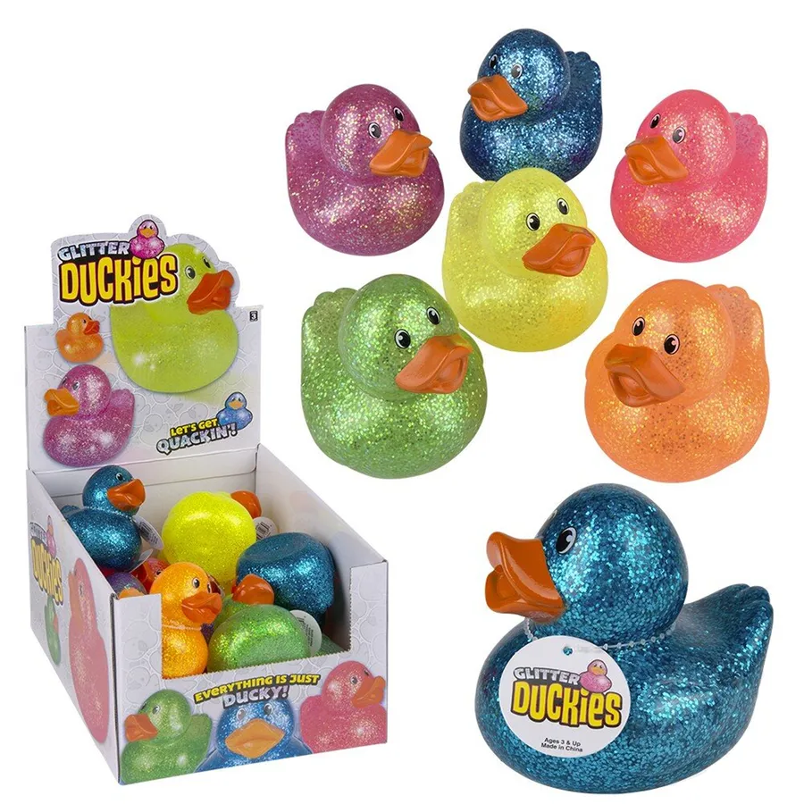 Sparkling Glitter Duckies Fun Toys For Kids — wholesale Toys & Games by the case