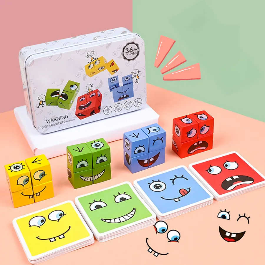 Face Changing Cube Building Blocks Toys — wholesale Toys & Games by the case