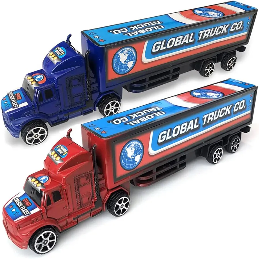 Multi & Semi Trailer Pull Back Truck Kids Toy — wholesale Toys & Games by the case