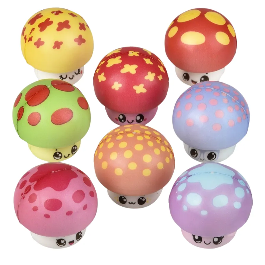 Micro Squishy Mushroom Fidget Kids Toys - Assorted — wholesale Fidgets & Sensory by the case