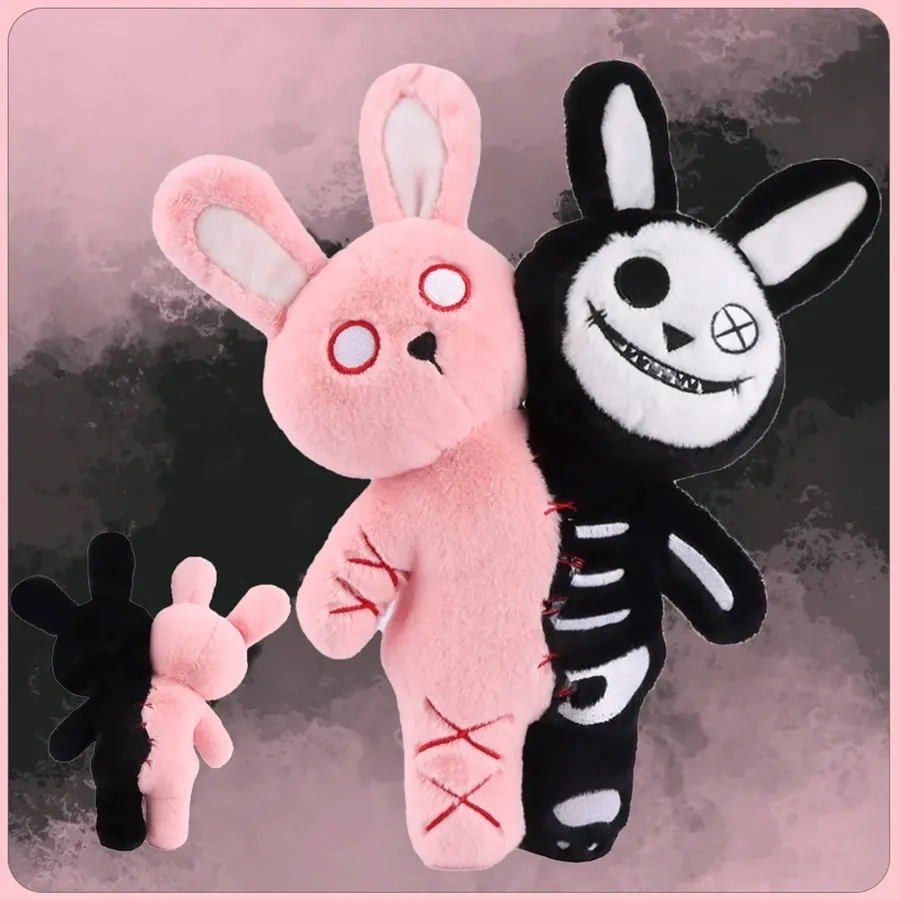 Double Headed Skull Rabbit Soft Plush Kids Toy — wholesale Plush & Squishies by the case