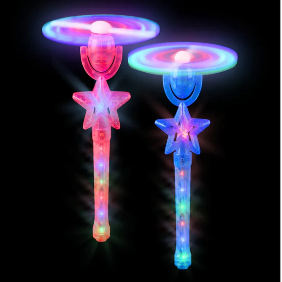 Light Up Star Spinner Wand Toy For Kids — wholesale Toys & Games by the case