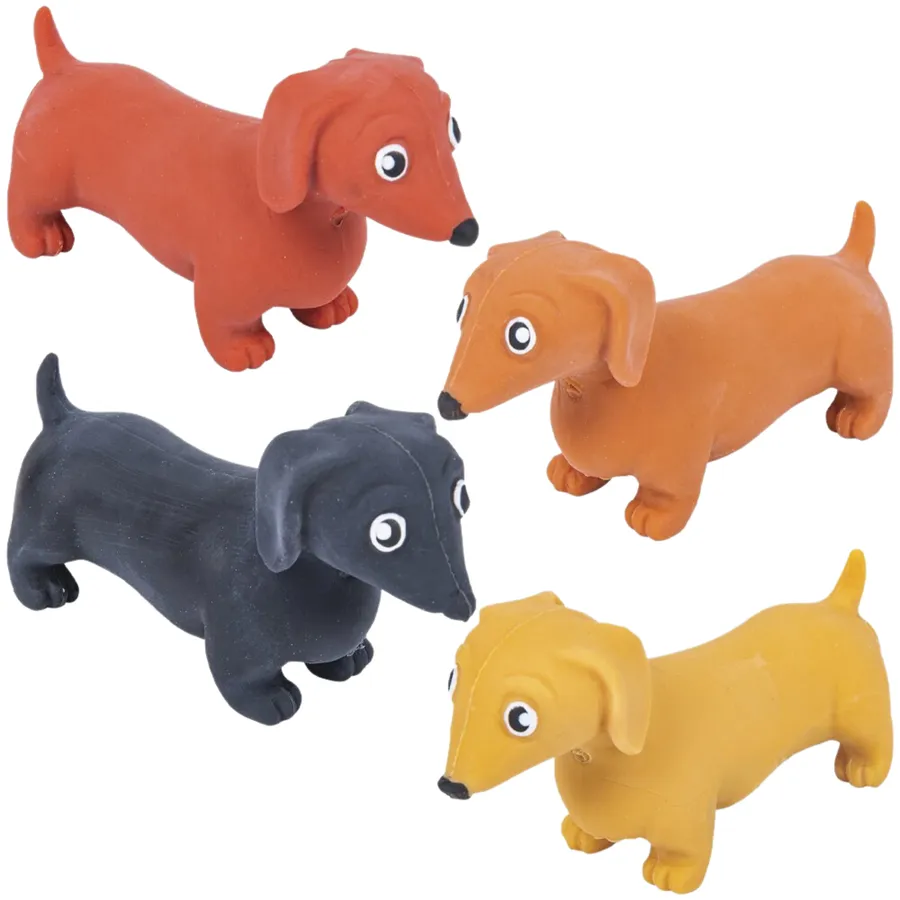 Soft Stretchy Dachshund Fidget Kids Toy - Assorted — wholesale Fidgets & Sensory by the case