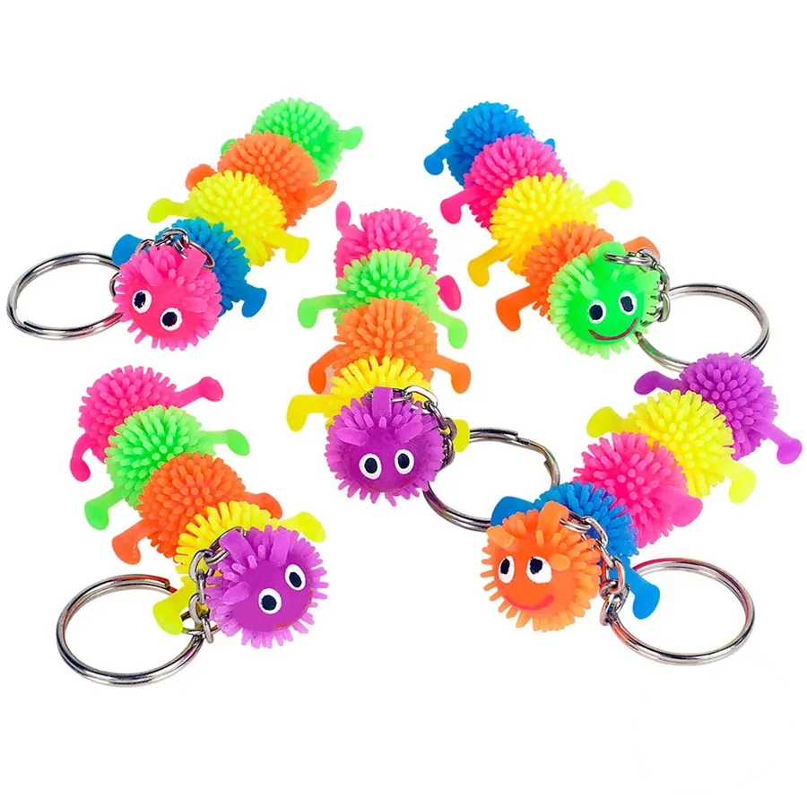 Caterpillar Keychains for Kids In Bulk — wholesale Keychains & Charms by the case