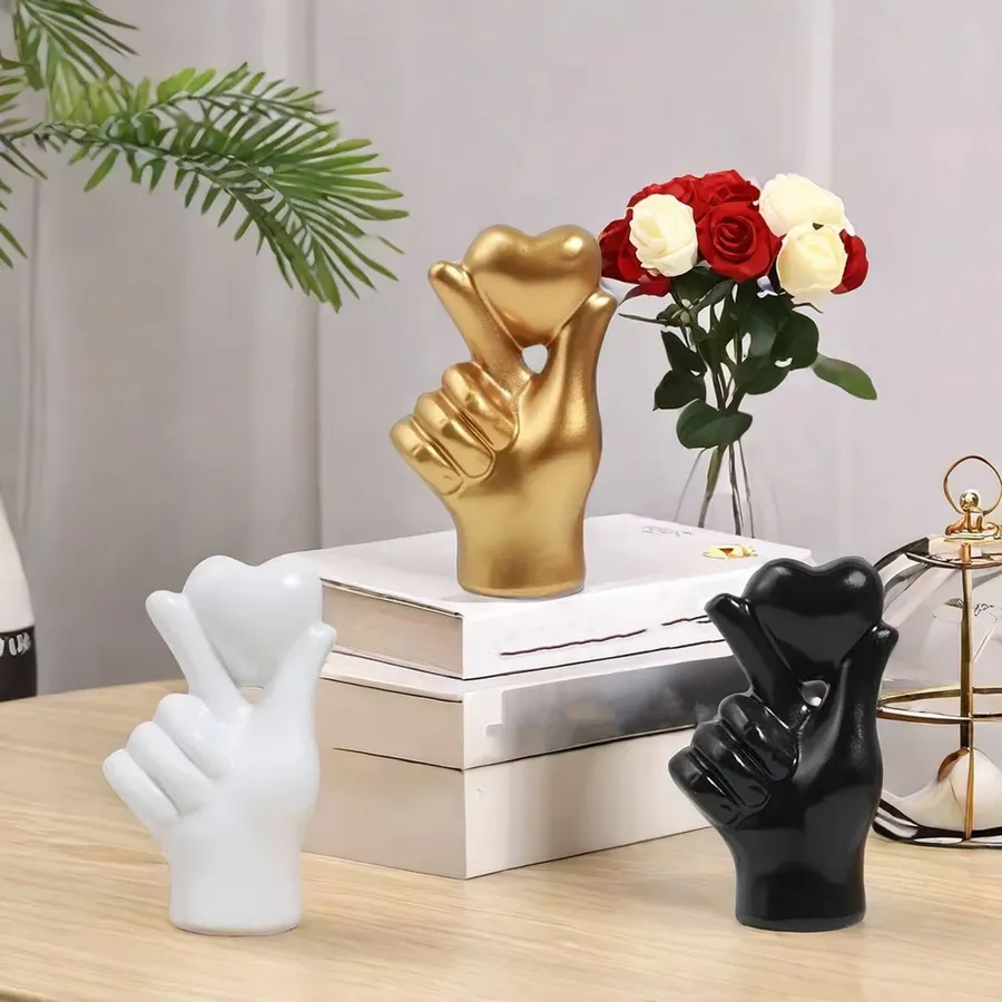 Heart Hand Statues Sculpture For Home Décor - Assorted — wholesale Home & Décor by the case