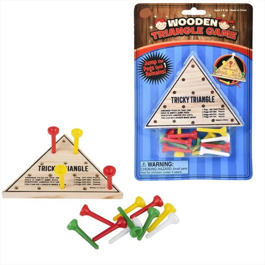 Wooden Triangular Educational Stocking Stuffer Game Kids — wholesale Toys & Games by the case