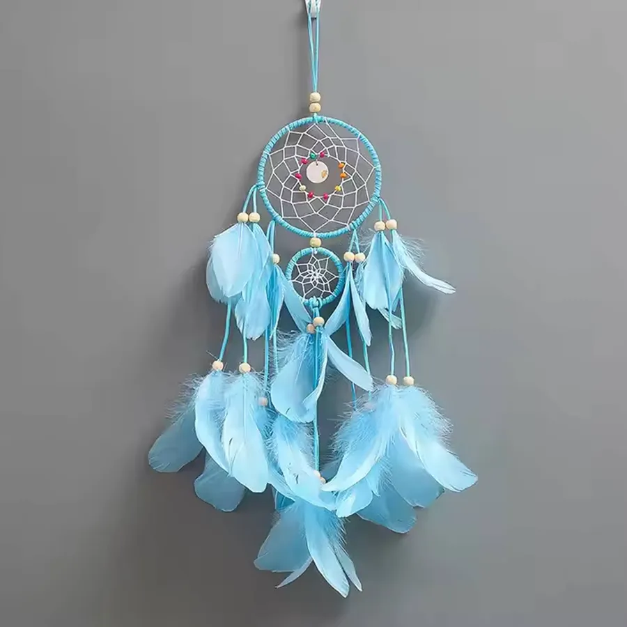Creative Feather Cotton Beads Dream Catcher - Assorted — wholesale Home & Décor by the case