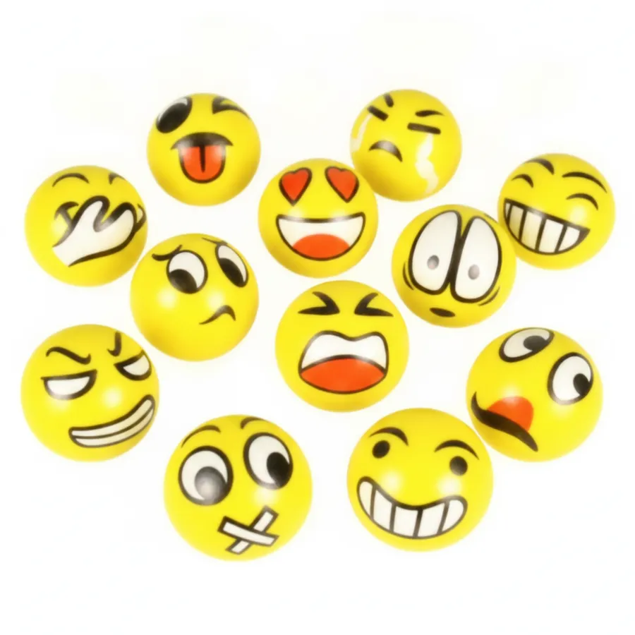 3-Inch Emoticon Stress Ball - Fun Yellow Face Squishy Toy for Sensory and Fidget Play — wholesale Fidgets & Sensory by the case