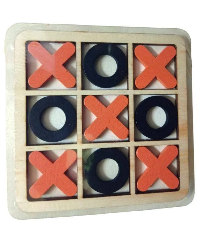 Wooden XOXO Family Game Tic Tac Toe Game Zero and Cross Kids Activity — wholesale Toys & Games by the case