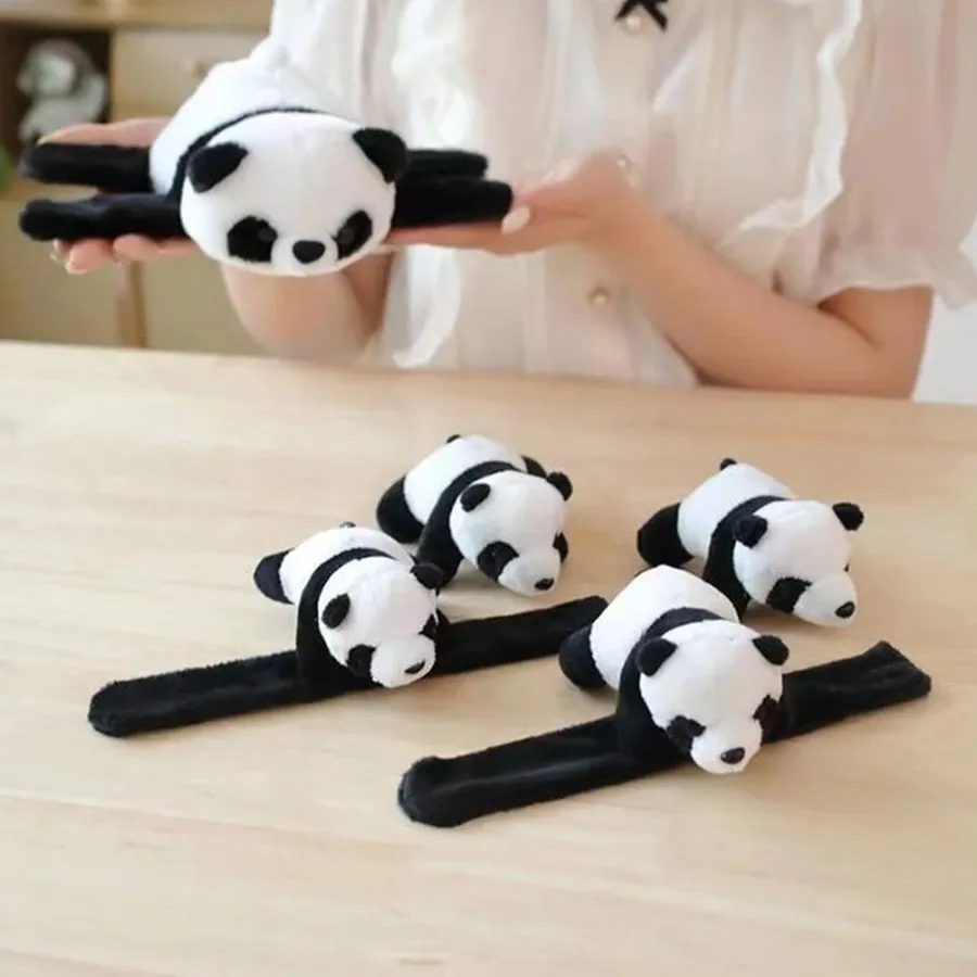 Cute Plush Panda Snap Wrap Wristband — wholesale Plush & Squishies by the case