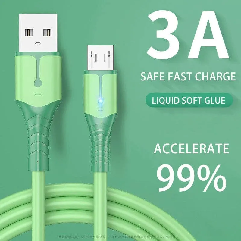 3A Fast Charging USB Micro Cable with LED Indicator — wholesale Tech & Gadgets by the case