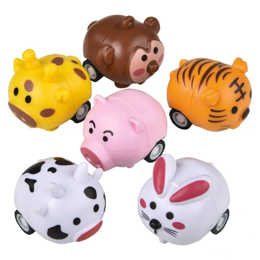 Mini Animal Pull Back Car Kids Toy - Assorted — wholesale Toys & Games by the case