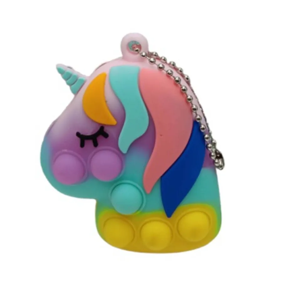 Fidget Sensory Toy Rainbow Pop It Bubbles Double-Sided Keychain — wholesale Fidgets & Sensory by the case