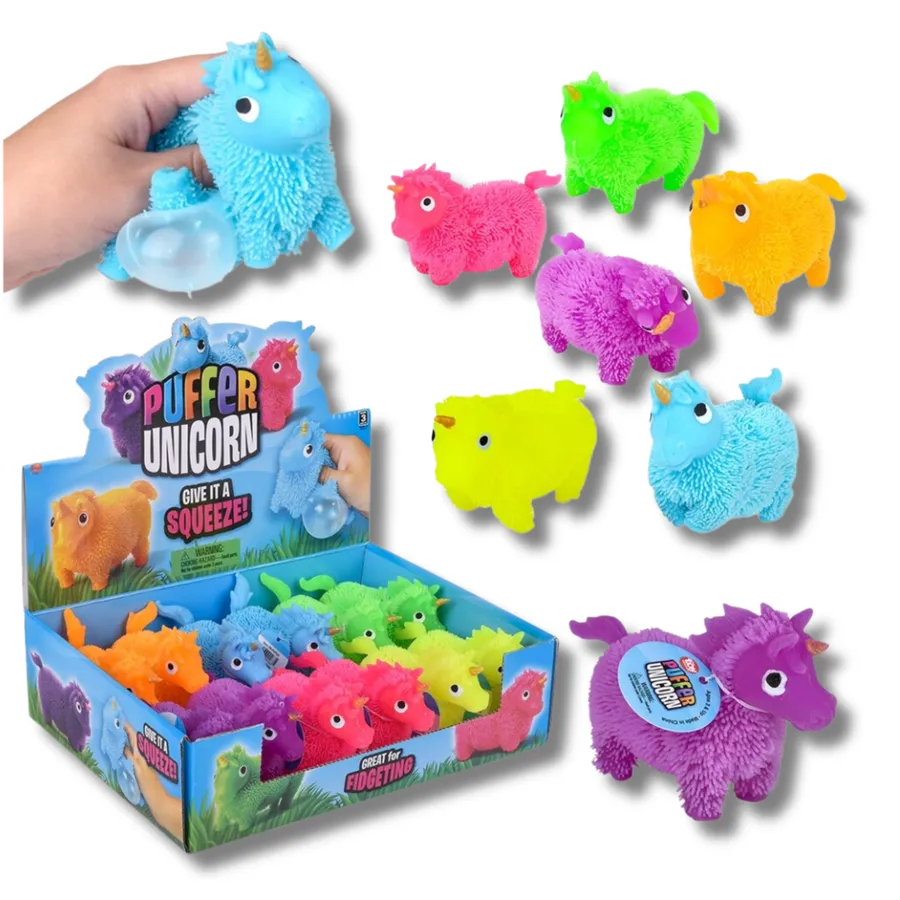4 Inch Unicorn Puffer Sensory Fidget Toy — wholesale Fidgets & Sensory by the case