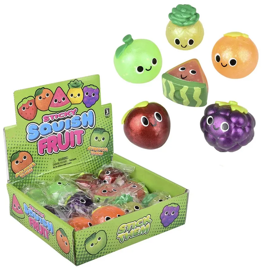 Easter Fruit Squishy Sticky Stocking Stuffer Kids Toys — wholesale Plush & Squishies by the case