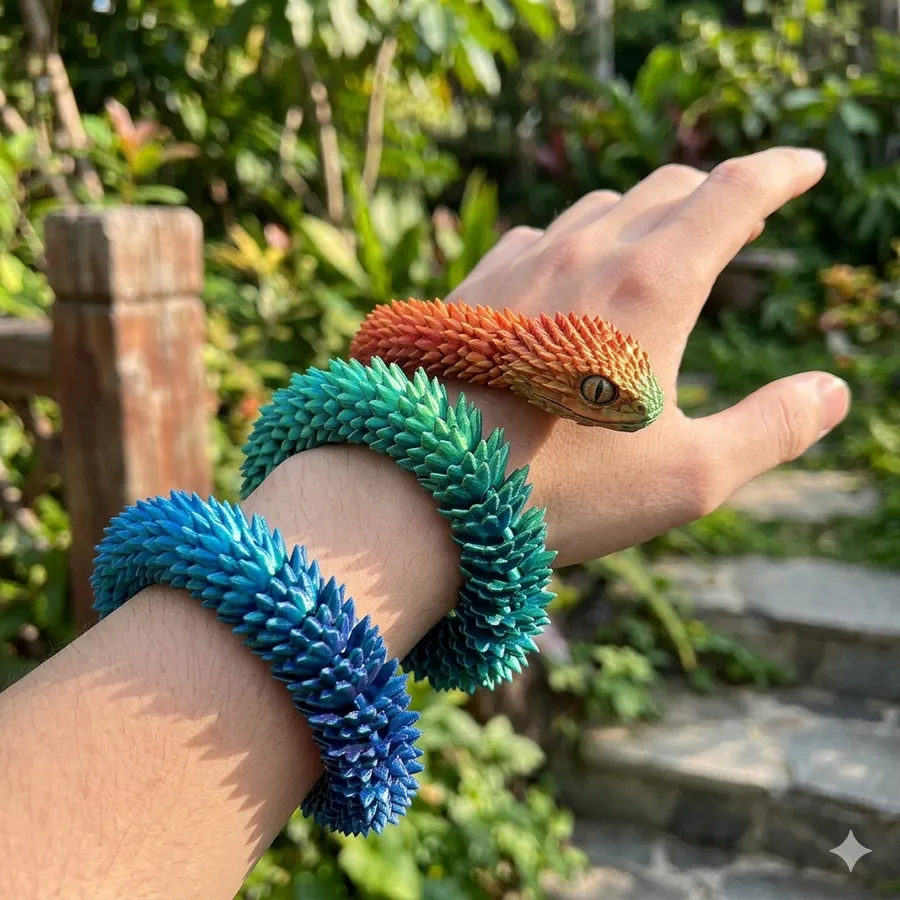 Flexible Articulated Snake Fidget Toy - Assorted — wholesale Fidgets & Sensory by the case