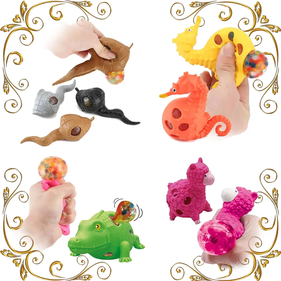 Rainbow Animal Water Beads Squishy Stress Relief Kids Toy — wholesale Fidgets & Sensory by the case