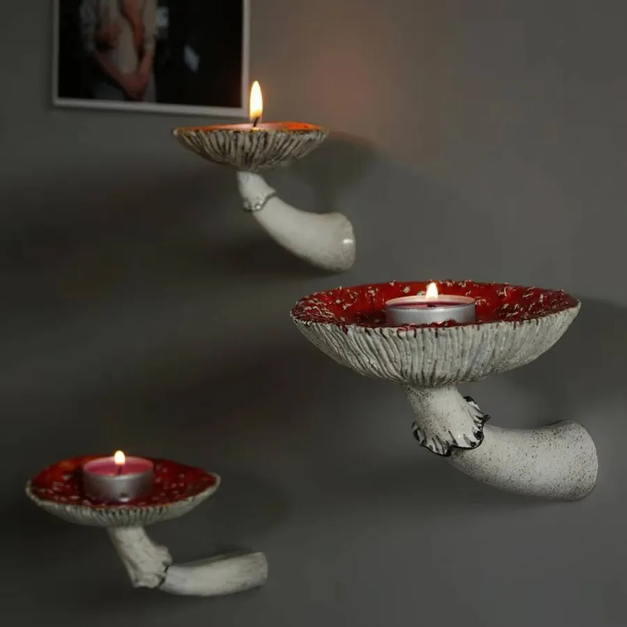 Mushroom Hanging Shelf Resin Ornaments For Home Décor — wholesale Home & Décor by the case