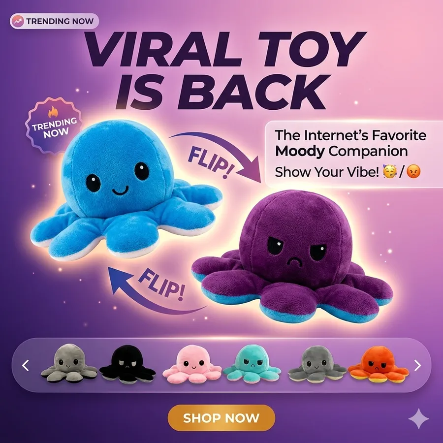 Reversible Octopus Plush Bulk – Viral Mood Toy — wholesale Plush & Squishies by the case