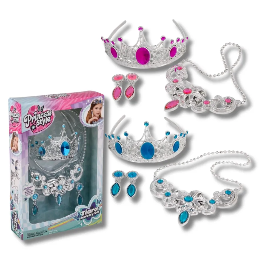 Princess Tiara Jewelry Playing Set Kids Toy — wholesale Apparel & Accessories by the case
