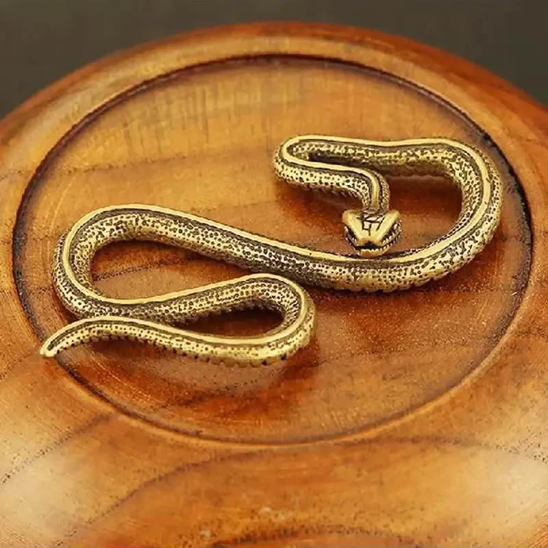 Pure Copper Snake Miniature Antique Home Decor Figurine — wholesale Home & Décor by the case