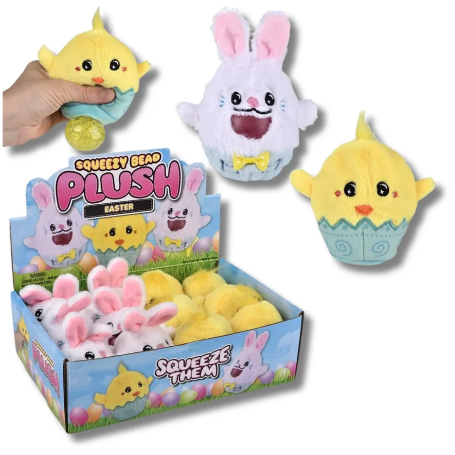 Easter Squeezy Bead Plush Fidget Kids Toy- Assorted — wholesale Fidgets & Sensory by the case
