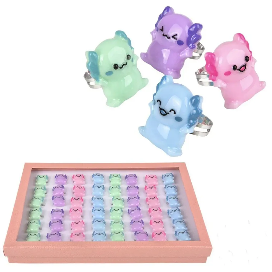 Little Axolotl Rings For Kids- In Bulk — wholesale Toys & Games by the case