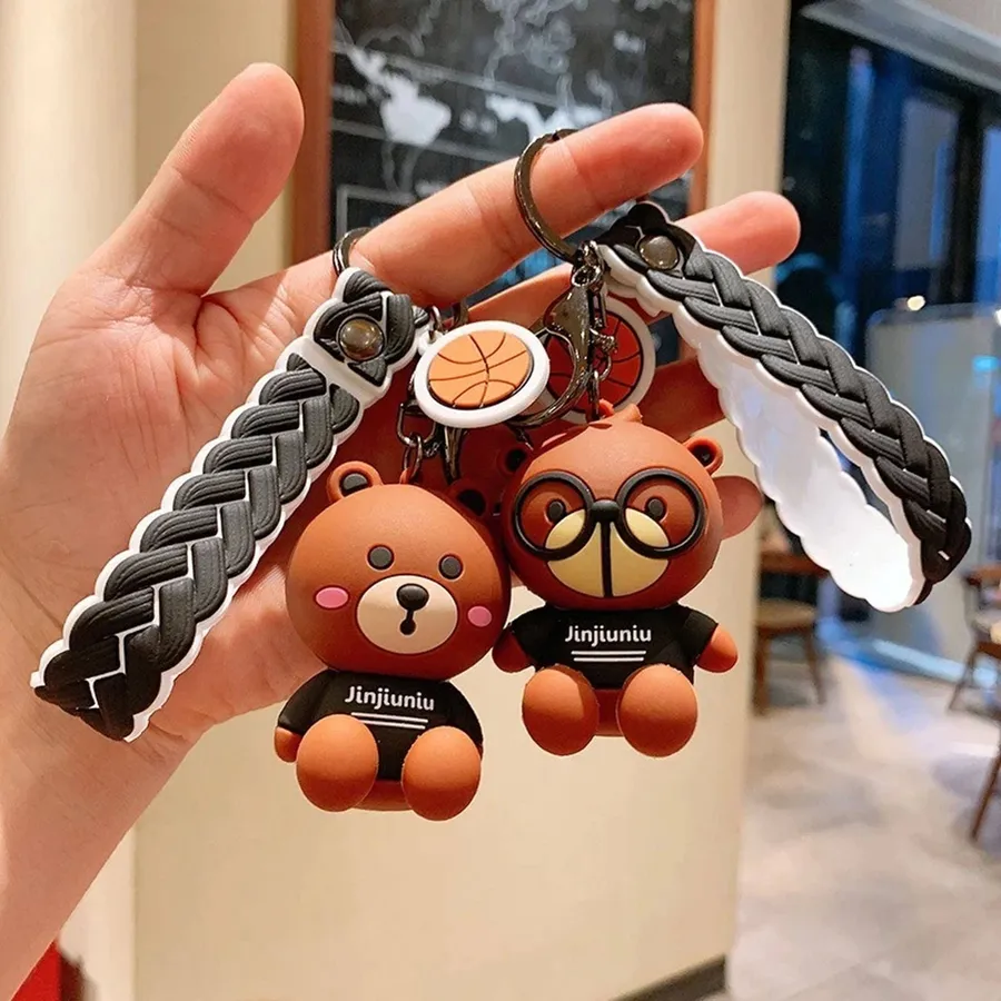 Small Bear Keychain With Strap- In Bulk — wholesale Keychains & Charms by the case