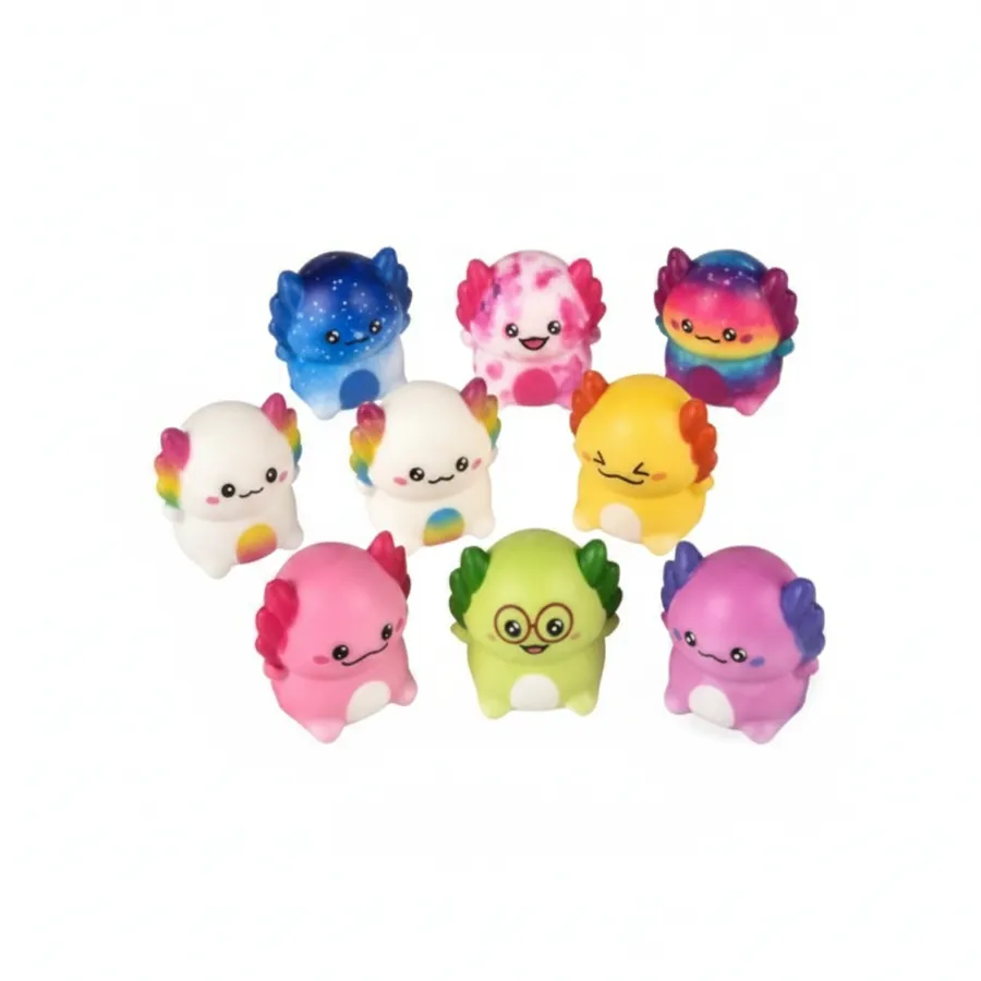 Miniature Axolotl Squishy Toy - 2-Inch Cute Sensory Fidget Stress Toy — wholesale Fidgets & Sensory by the case